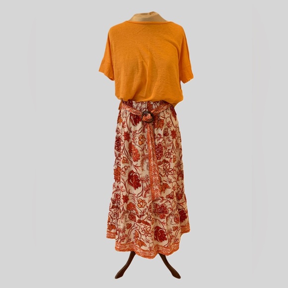 J. Jill Tops - J. Jill 100% Linen Apricot Tee – Relaxed Fit